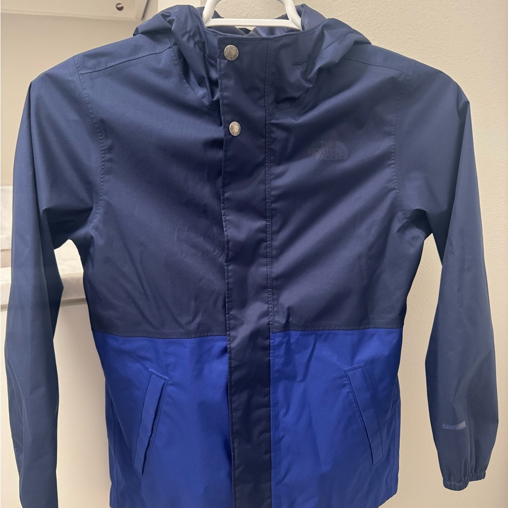 Boys North Face Antora Rain Jacket, Blue, Size Medium 10/12